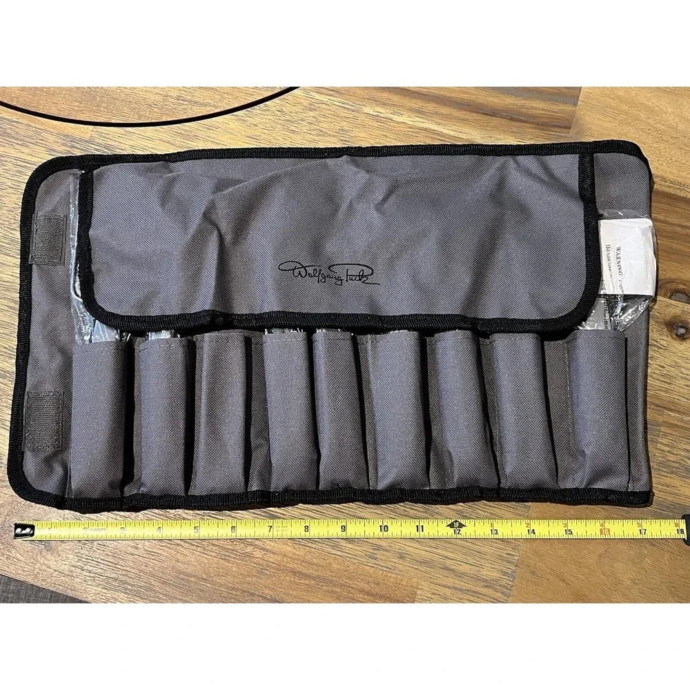 Wolfgang Puck Roll Up Carrying Case Garnish Bar Set No Scissors